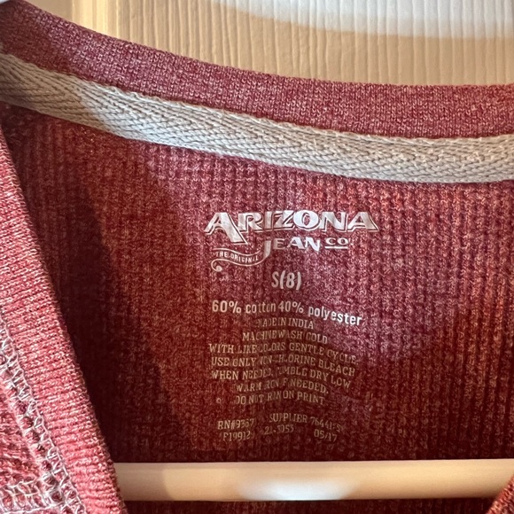 Arizona Boys Red Long Sleeve Graphic Thermal Shirt 8 - Picture 5 of 5